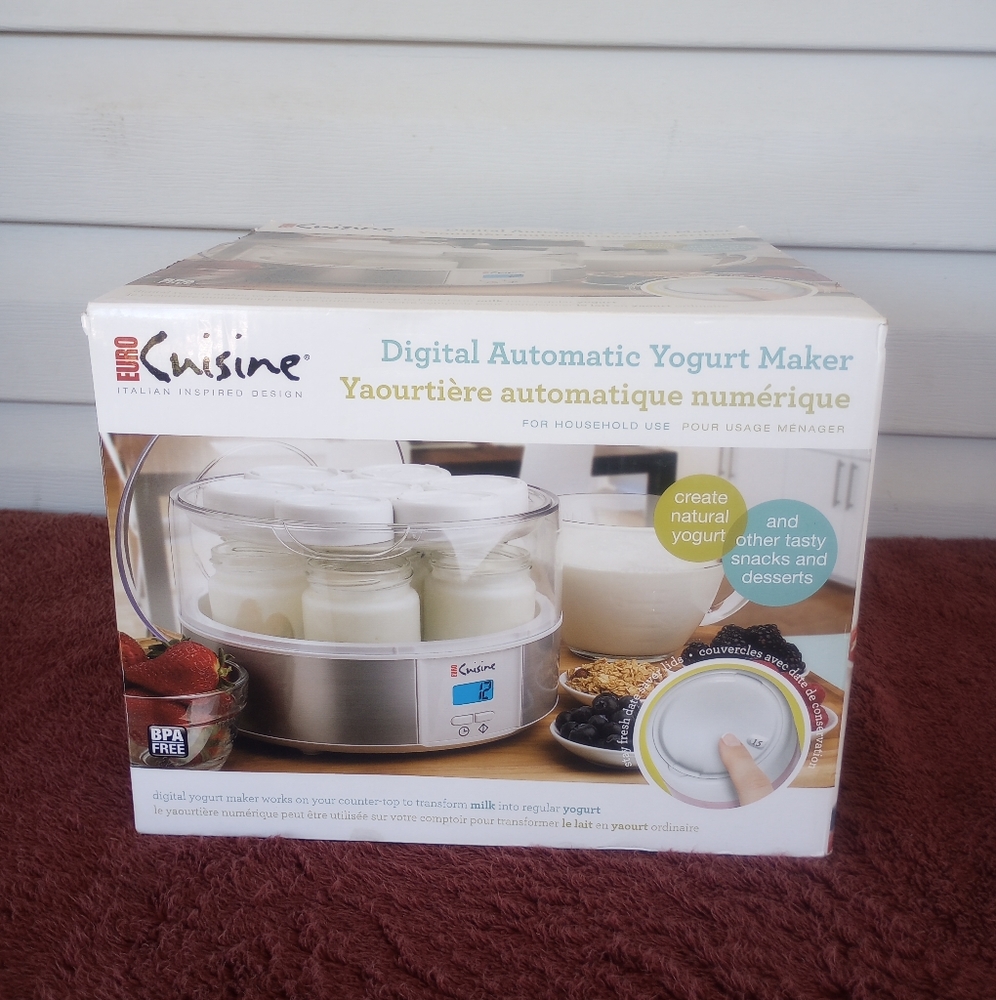 euro cuisine yogurt maker - ymx650 automatic digital yogurt maker machine with s